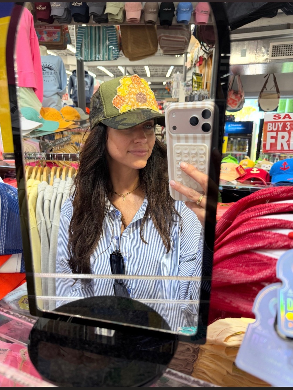 Faithfully Wired Olive Green Trucker Hat with  Patch